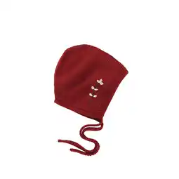Walmart Gpaecead Baby Girls Bonnet Embroidered Cotton Yarn Knitted Hat For Fall Winter 0-18 Months Red offer