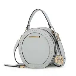 Walmart Mia K Lydie Crossbody Bag Vegan Leather Adjustable Strap Mini Hat Box Black offer