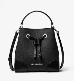 Walmart Michael Kors Mercer Small Black PVC Bucket Crossbody Bag offer