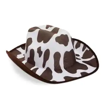 Walmart Brown and White Cow Print Western Cowboy Hat for Party, Costume Accessories (Youth Size) offer