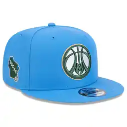 Walmart Men's New Era Blue Milwaukee Bucks 2024/25 City Edition Alternate 9FIFTY Snapback Hat offer