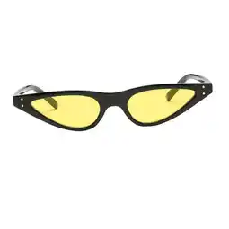 Walmart Abbraccia 2X Women Retro Triangle Sunglasses Eyewear Black Frame & yellow lens offer