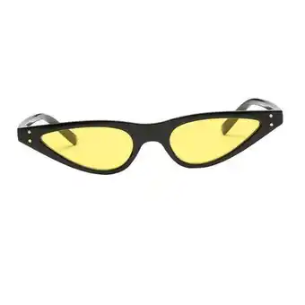 Walmart Abbraccia 2X Women Retro Triangle Sunglasses Eyewear Black Frame & yellow lens offer
