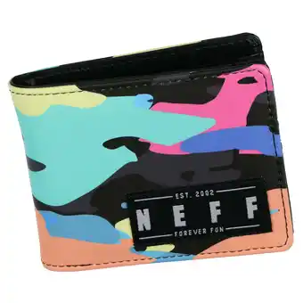 Walmart Neff Slim Colorful Camo Bifold Wallet for Men With Bill And 6 Card Slots offer