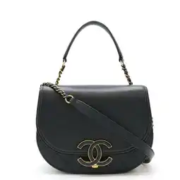 Walmart Pre-Owned CHANEL Chanel Matelasse Coco Curve Mark Handbag Chain Shoulder Bag Leather... (Good) offer