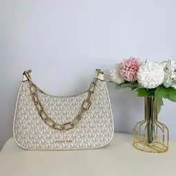 Walmart Michael Kors 35S2G4CW3B Cora Large Signature Logo Shoulder Bag IN LT CRM MULTI offer