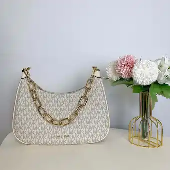 Walmart Michael Kors 35S2G4CW3B Cora Large Signature Logo Shoulder Bag IN LT CRM MULTI offer