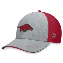Walmart Men's Top of the World Heather Gray/Cardinal Arkansas Razorbacks Merge Flex Hat offer