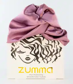 Walmart Zumma Satin Turban Headwrap, Dusty Rose Pink offer