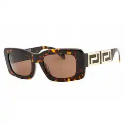 Walmart Versace VE 4444U Acetate Womens Rectangular Sunglasses Havana 54mm Adult offer