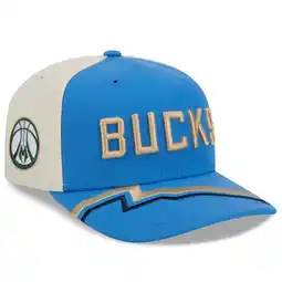 Walmart Men's New Era Blue Milwaukee Bucks 2024/25 City Edition 9SEVENTY Stretch-Snap Hat offer