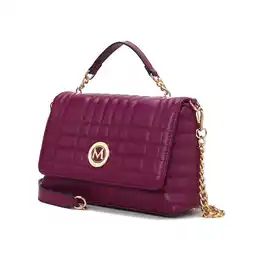 Walmart MKF Collection Lola Quilted Vegan Leather Women’s Shoulder Bag by Mia K- Burgundy offer