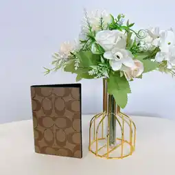 Walmart Coach 93518 Passport Case Signature Canvas Card Wallet IN Tan offer