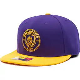 Walmart Men's Purple/Yellow Manchester City America's Game Fitted Hat offer