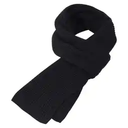 Walmart SnnmBlm Scarf Men's Winter High-end Solid Color Warm Sweater Knitted Scarf Black One Size offer