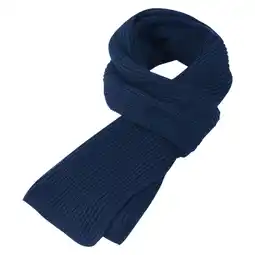 Walmart SnnmBlm Scarf Men's Winter High-end Solid Color Warm Sweater Knitted Scarf Navy One Size offer