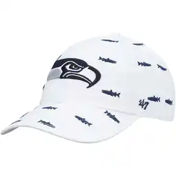 Walmart Women's '47 White Seattle Seahawks Confetti Clean Up Adjustable Hat offer