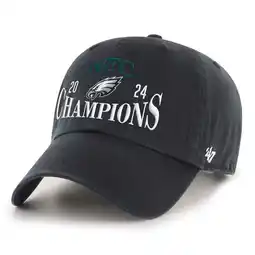 Walmart Men's '47 Black Philadelphia Eagles 2024 NFC Champions Cleanup Adjustable Hat offer