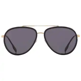 Walmart Burberry BE 3125 Metal Unisex Aviator Polarized Sunglasses Gold/Black 59mm Adult offer