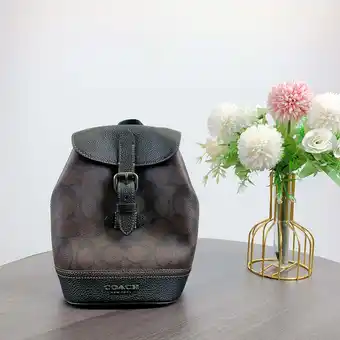 Walmart Coach CB928 Hudson Small Pack In Signature Canvas IN MAHOGANY BLACK offer