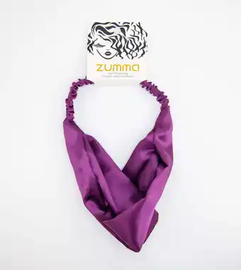 Walmart Zumma Satin Knot Headband, Purple offer