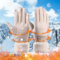 Walmart Sinpiling Womens Fleece Winter Touchscreen Gloves Casual Solid Thick Thermal Warm Glove Clearance offer