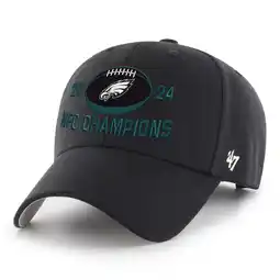 Walmart Men's '47 Black Philadelphia Eagles 2024 NFC Champions MVP Adjustable Hat offer