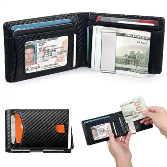 Walmart JLLOM Wallet for Men Slim,Genuine Leather Mens Wallet RFID Blocking Credit Card Holder offer