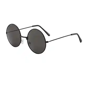 Walmart Home Sunglasses Round Retro Sun Glasses Sun Protection Unisex Ac+Alloy Black offer