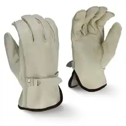 Walmart Bellingham 5043708 C4221 Standard Grain Cowhide Leather Driver Gloves, Beige - Large offer