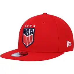 Walmart Men's New Era Red USWNT Team Basic 9FIFTY Snapback Hat offer