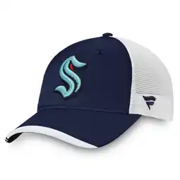 Walmart Men's Fanatics Navy Seattle Kraken Authentic Pro Locker Room Trucker Adjustable Hat offer
