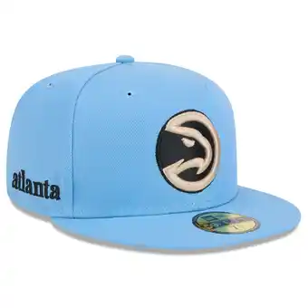Walmart Men's New Era Light Blue Atlanta Hawks 2024/25 City Edition Alternate 59FIFTY Fitted Hat offer