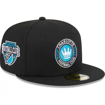 Walmart Men's New Era Black Charlotte FC Patch 59FIFTY Fitted Hat offer