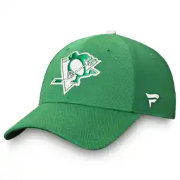 Walmart Men's Fanatics Kelly Green Pittsburgh Penguins Authentic Pro St. Patrick's Day Flex Hat offer