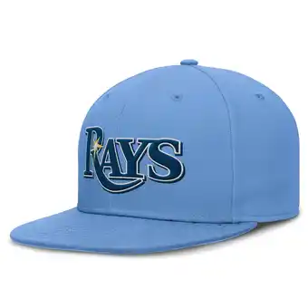 Walmart Men's Nike Light Blue Tampa Bay Rays True Round Bill Performance Fitted Hat offer