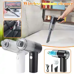 Walmart YiBai Mini Handheld Vacuum Cleaner Wireless Usb Charging Mini Vacuum Cleaner,for Men Dad,White offer