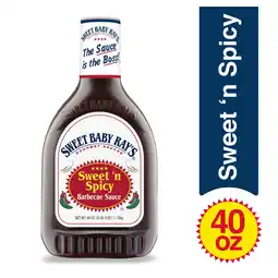 Walmart Sweet Baby Ray's Sweet 'n Spicy Barbecue Sauce 40 oz offer