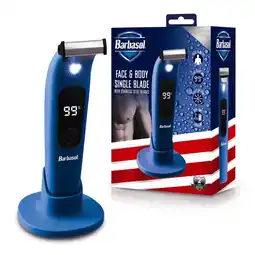 Walmart Barbasol LCD Rechargeable Powered Face & Body Single Blade Trimmer with LED Light for Men offer
