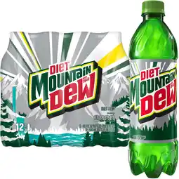 Walmart Diet Mountain Dew Soda Pop, 16.9 fl oz , 12 Pack Plastic Bottles offer