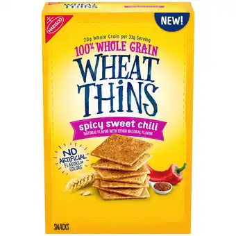 Walmart Wheat Thins Spicy Sweet Chili Snacks, Whole Grain Wheat Crackers, Snack Crackers, 8.5 oz offer