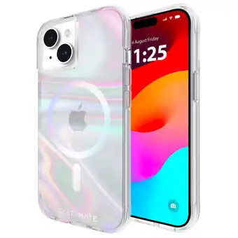 Walmart Case-Mate Soap Bubble Apple iPhone 15 Case [MagSafe Compatible] - 12ft Drop Protection - Iridescent offer
