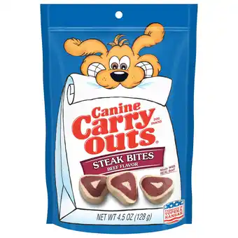 Walmart Canine Carry Outs Steak Bites Beef Flavor Dog Treats, 4.5oz Bag offer