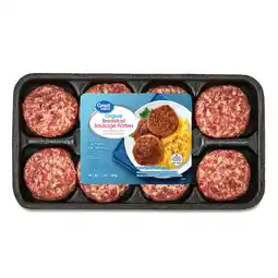 Walmart Great Value Uncooked Original Breakfast Pork Sausage Patties, 12 oz Package (Refrigerated) offer