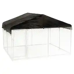 Walmart Lucky Dog 10 x 6 Foot Large Outdoor Galvanized Steel Chain Link Dog Kennel offer