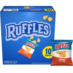Walmart Ruffles Cheddar Sour Cream Flavor Snack Chips, 10 Count Multipack offer