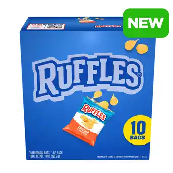 Walmart Ruffles Cheddar Sour Cream Flavor Snack Chips, 10 Count Multipack offer
