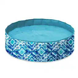 Walmart Vibrant Life Collapsible Pet Pool, Blue Tie Dye, 39.37 x 11.81, PVC offer