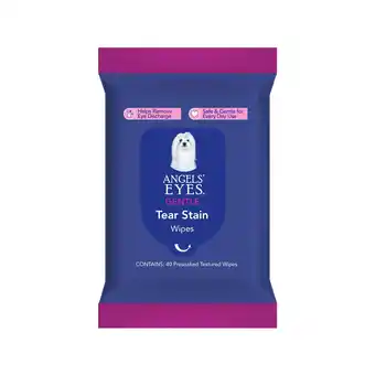 Walmart Angels Eyes Gentle Tear Stain Wipes for Dogs and Cats, 40 Presoaked Wipes offer