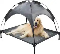 Walmart Go Gear Elevated Dog Cot with Removable Canopy, Gray offer
